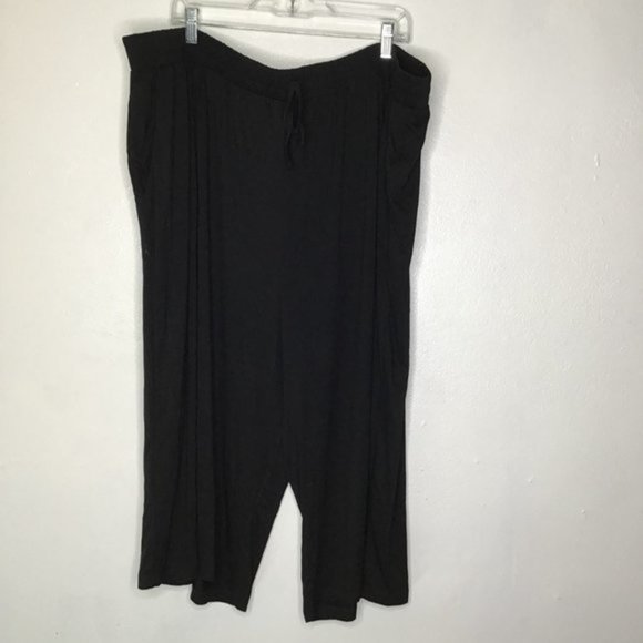 Zim & Zoe Lounge Slouchy Pants Elastic Waistband Pockets Black Plus Size 28 NWT - Picture 6 of 7